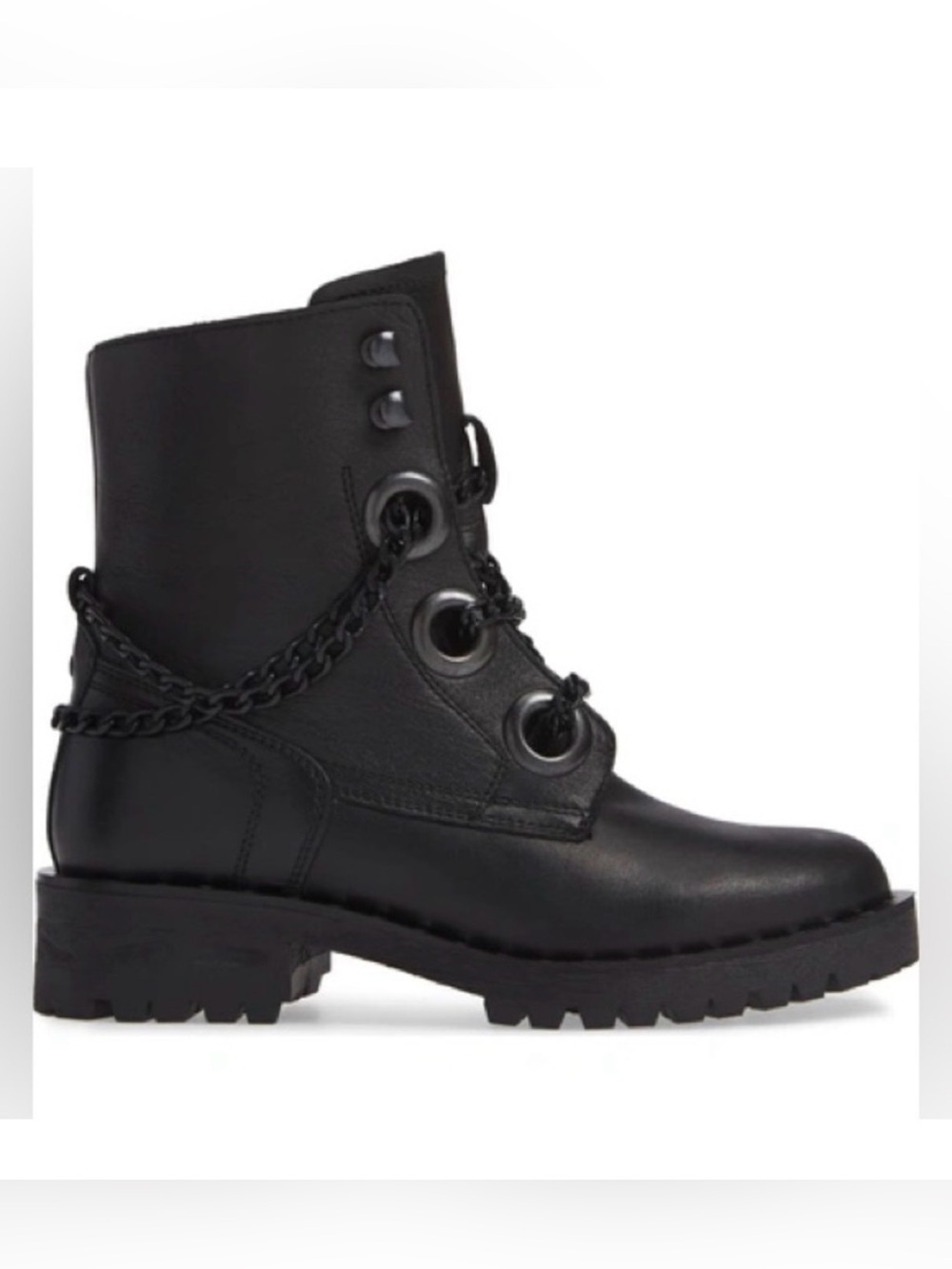 NWT SHERIDAN MIA Jet Bootie In Black Leather